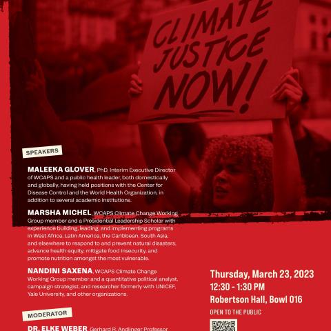 Climate Justice at Home and Abroad poster
