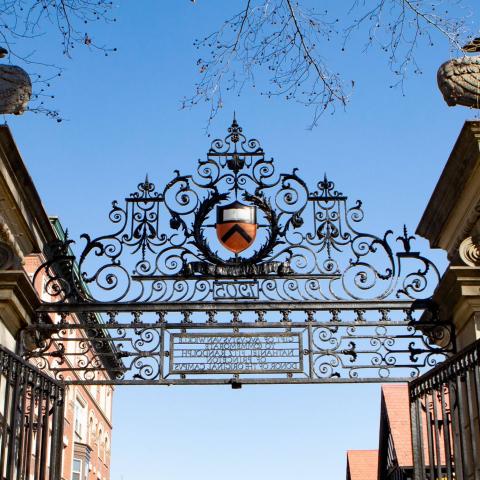 Princeton University gate. Photo by Denise Applewhite, Office of Communications