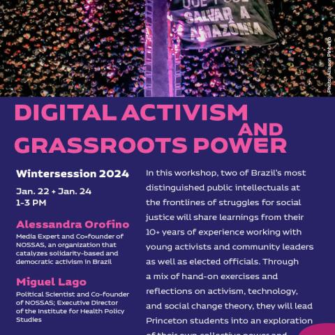 Wintersession 2024: Digital Activism and Grassroots Power event flyer
