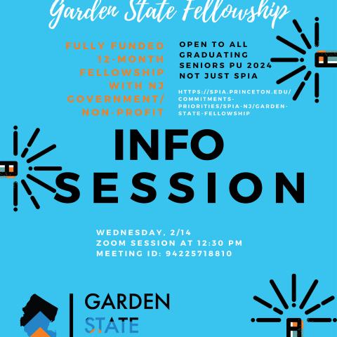 2024 Garden State Fellowship Info Session flyer