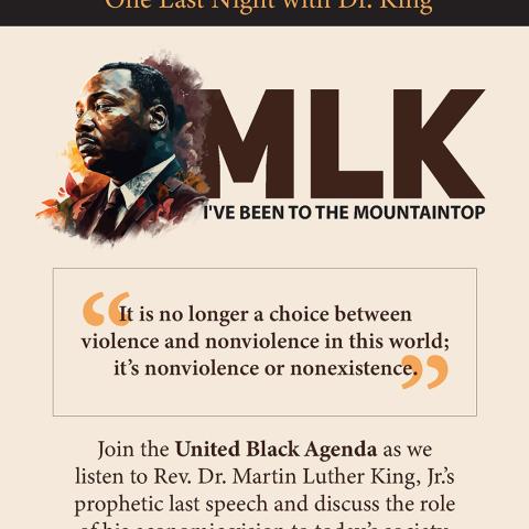 One Last Night With Dr. King event poster