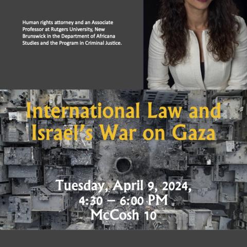 International Law and Israel's War on Gaza event poster