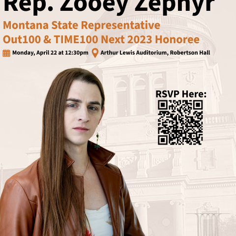 Rep. Zooey Zephyr event poster