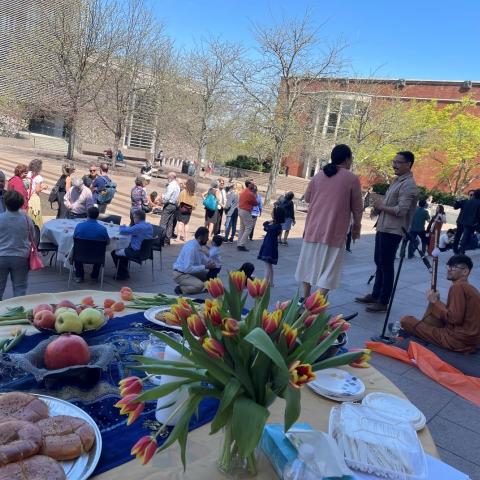 Celebrating Nowruz with SPIA community in front of Robertson Hall