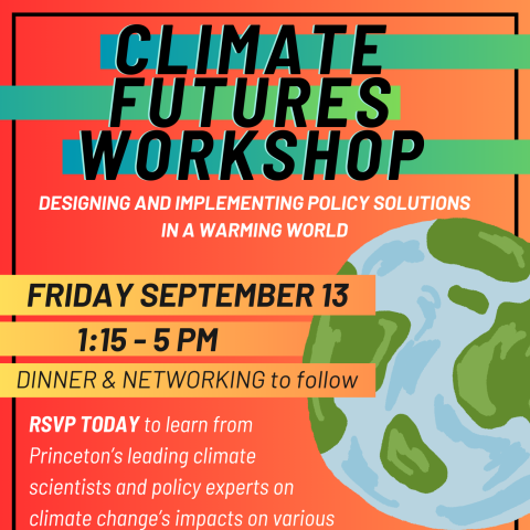 Event poster with artistic representation of the earth