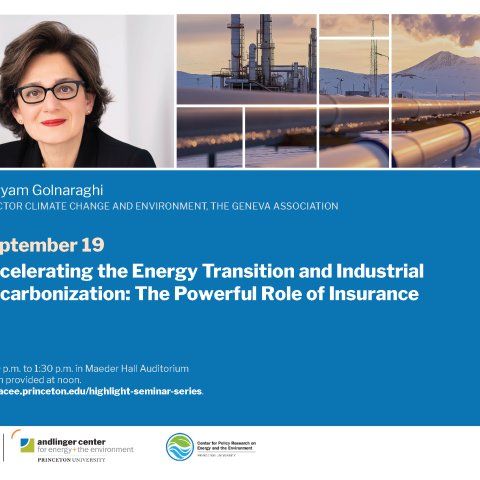Event poster with speaker and gas pipelines