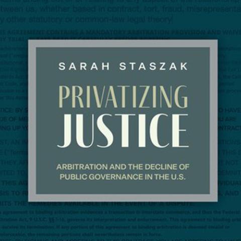 Sarah Staszak's Privatizing Justice book cover