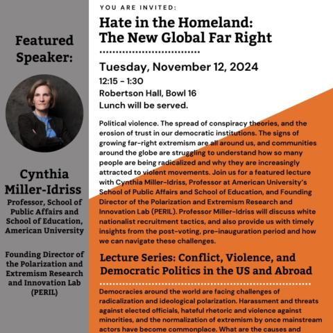 Hate in the Homeland: The New Global Far Right event poster