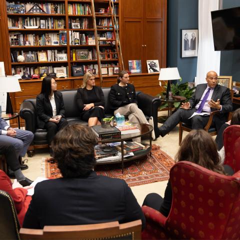 AI policy task force-students meeting with policymakers