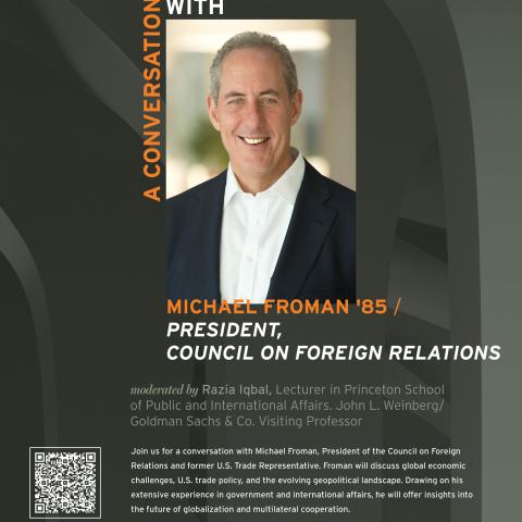 Michael Froman '85 event poster