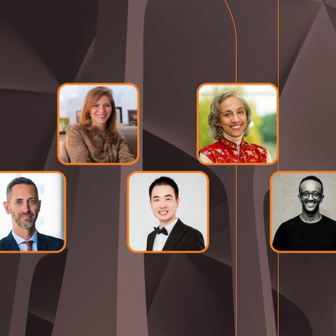 Michael Owen MPA ’75, Jennifer J. Raab MPA ’79, Kavita Ramdas MPA ’88, Nancy Cordes MPA ’99, Richard Johnson MPA ’06, Narong Silpathamtada MPA ’10, and Kidus Asfaw MPA ’14