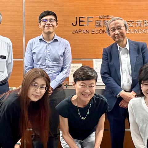 Daniel Bosa Rincón at the Japan Economic Foundation office