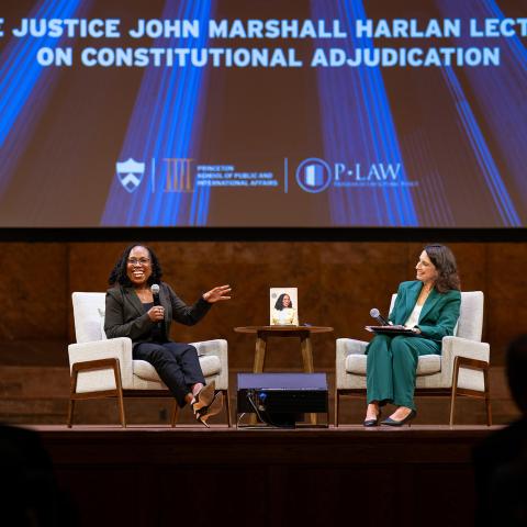 Justice Ketanji Brown Jackson with Deborah Pearlstein at Richardson Auditorium