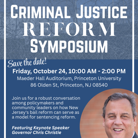 event poster with former Gov Chris Christie headshot