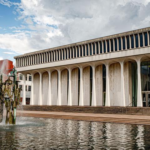 Robertson Hall, Princeton University.  Photo By Nicole Guglielmo