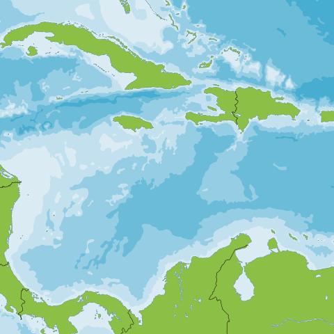 map of caribbean