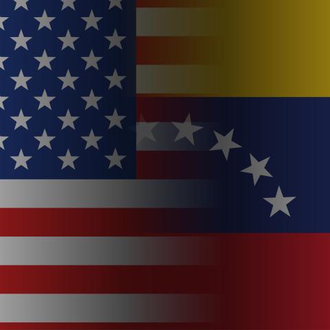 U.S. and Venezuela flags