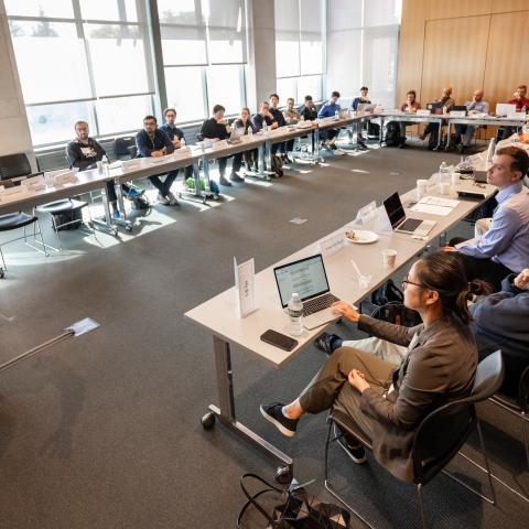 SGS students and faculty sitting in classroom. Photo: Princeton School on Science and Global Security, 2024.