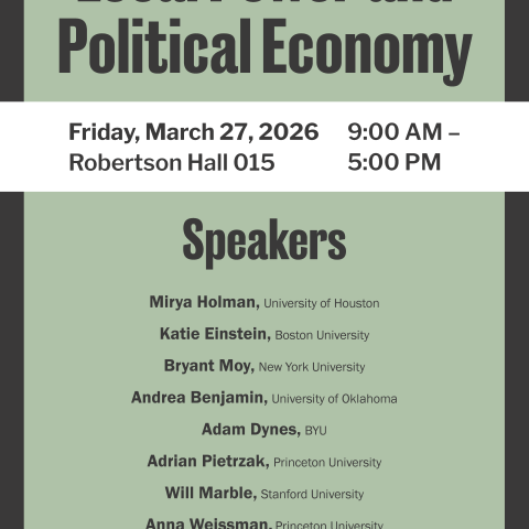 Local Power and Political Economy poster