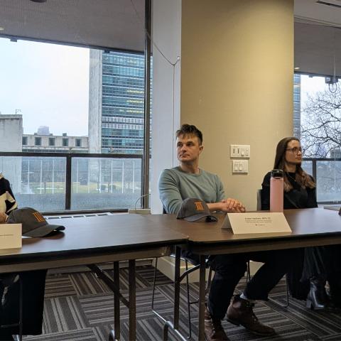 Students sitting at table
