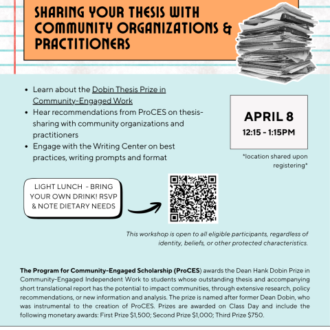 poster with event details and QR code for RSVP