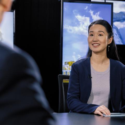 Wei Peng during her appearance on PBS Energy Switch. Photo courtesy of Energy Switch/PBS.
