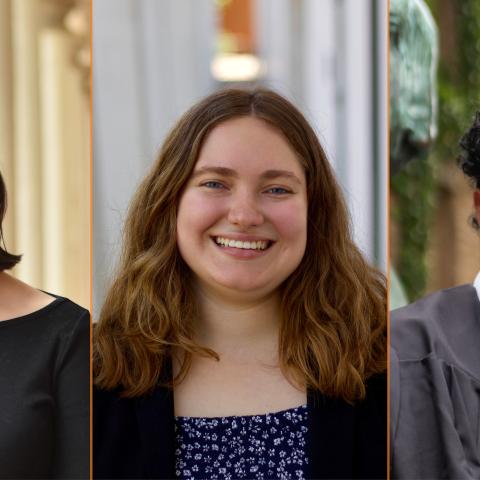 Lucía Armengol ’26, Hannah Gabelnick ’26, and Christofer Robles ’26