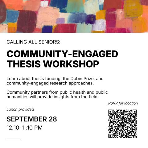 poster with event details and QR code for RSVP