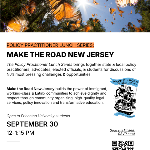poster with event details and QR code for RSVP