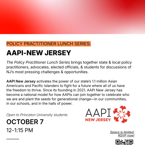 poster with event details and QR code for RSVP