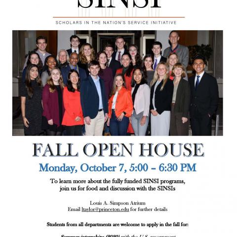 SINSI Fall Open House on Monday October 7 at 5:00 AM