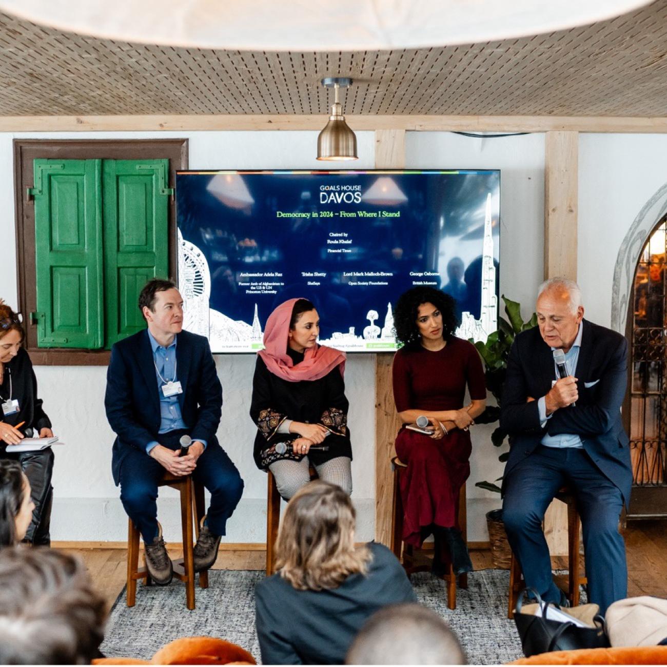 Participants in World Economic Forum in Davos, Switzerland