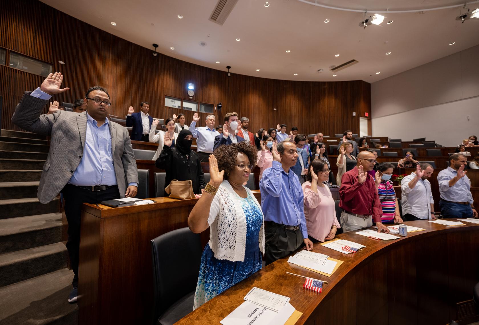 Thirty People Become U.S. Citizens at Naturalization Ceremony. Photo by Sameer Khan (Fotobuddy)