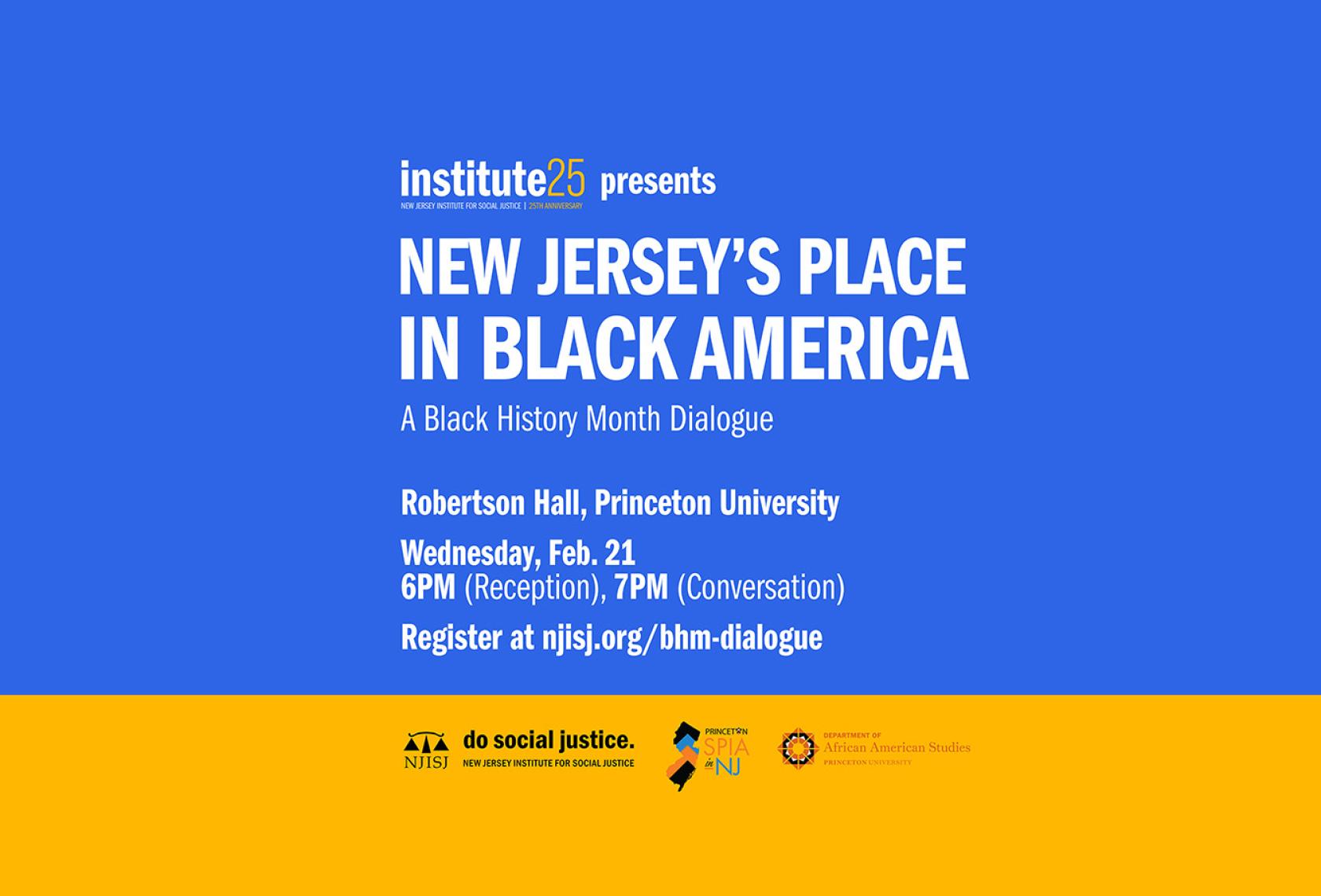 NJ's Place in Black America event flyer