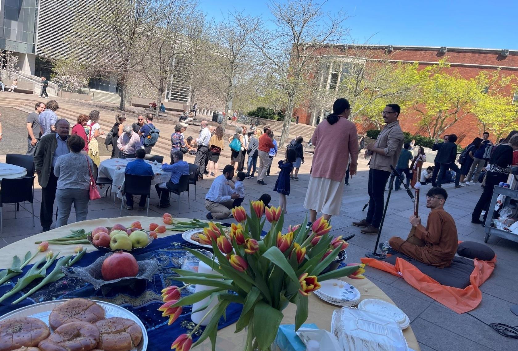 Celebrating Nowruz with SPIA community in front of Robertson Hall