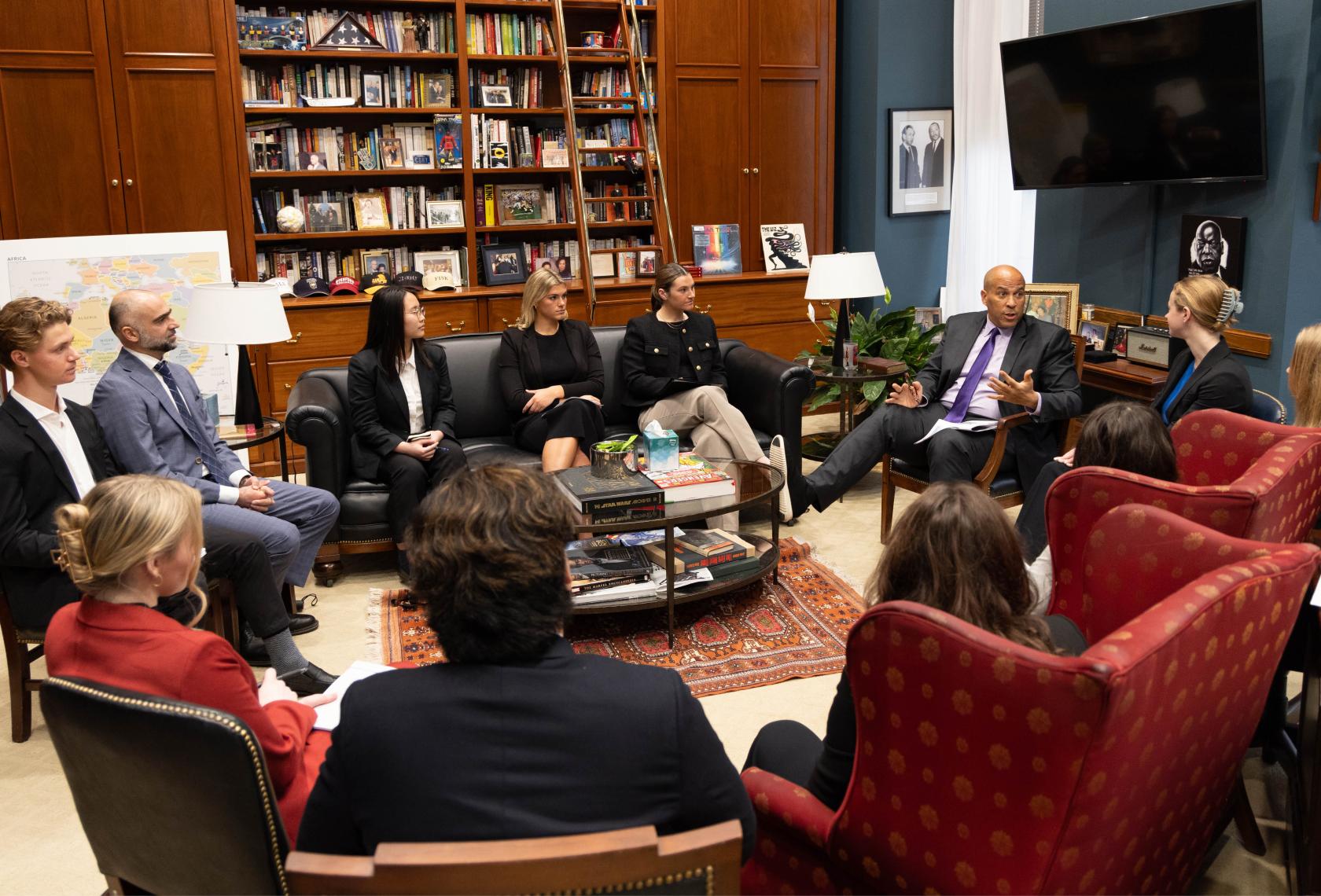 AI policy task force-students meeting with policymakers