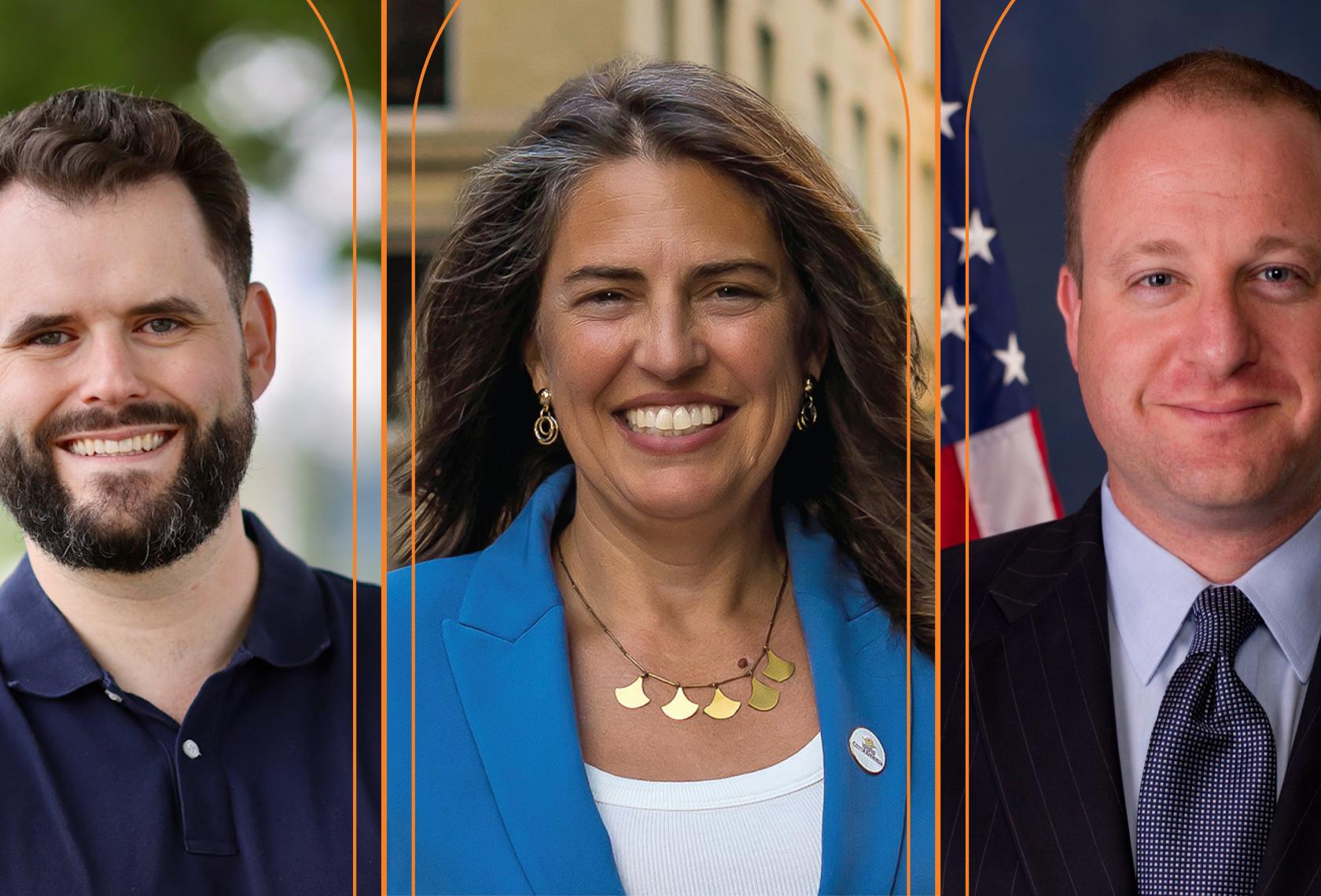 Zach Wahls MPA ’18, Indya Kincannon MPA ’99, and Jared Polis ’96