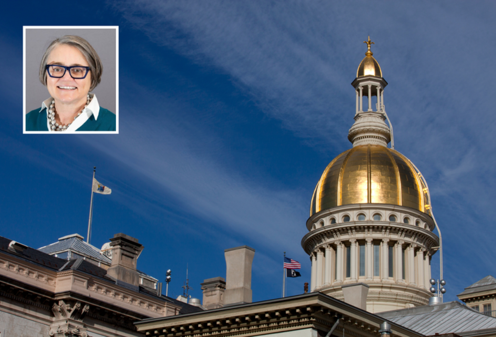 Heather Howard and NJ state capital building