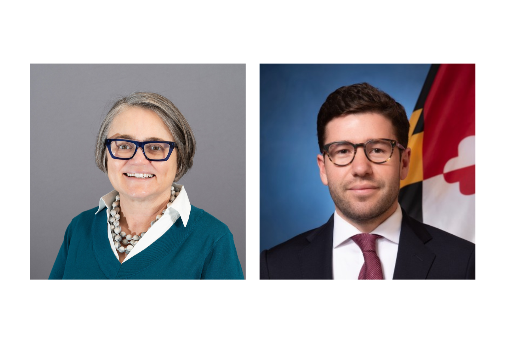 headshots of Professor Heather Howard and MPA1 Andrew Libraty