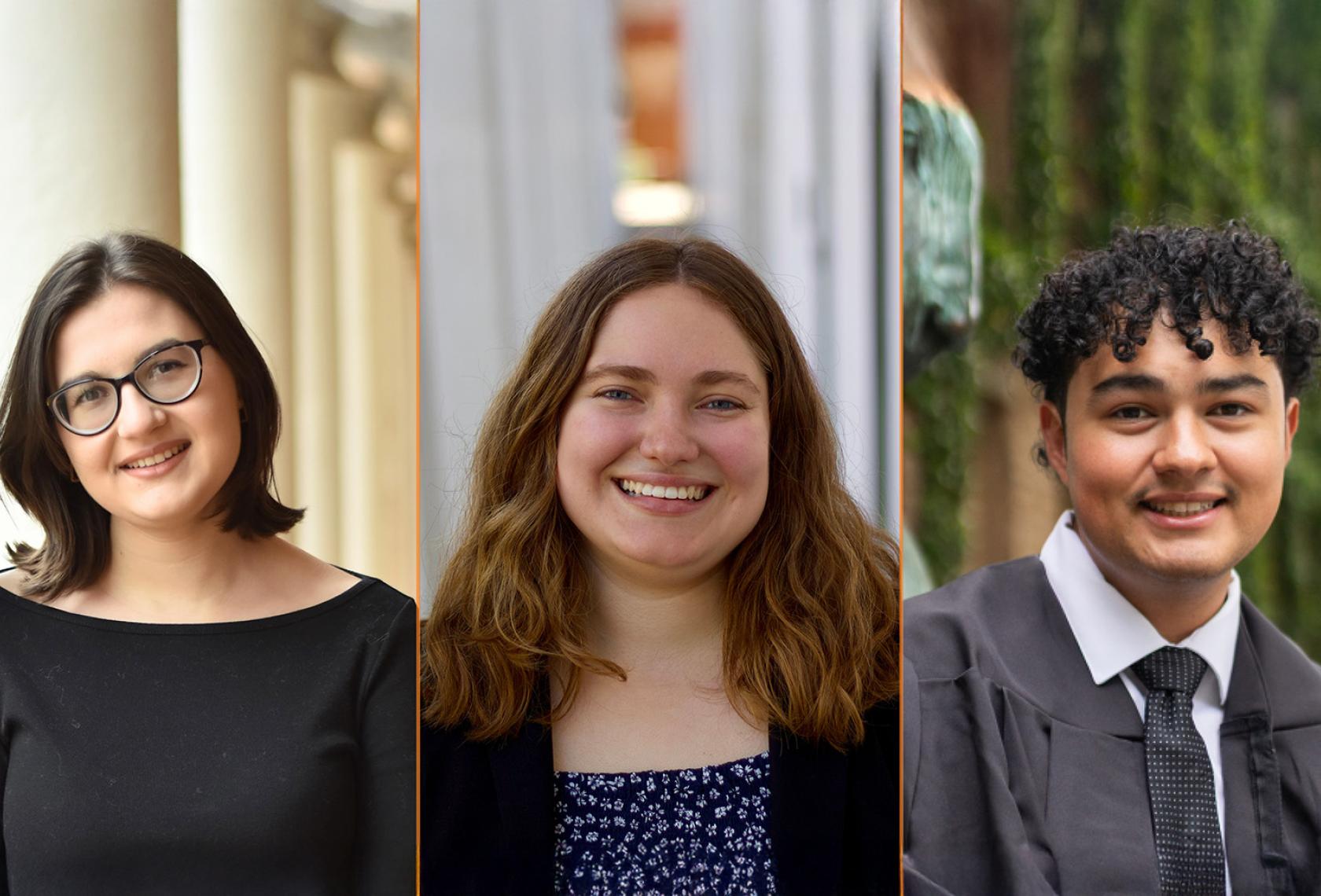 Lucía Armengol ’26, Hannah Gabelnick ’26, and Christofer Robles ’26