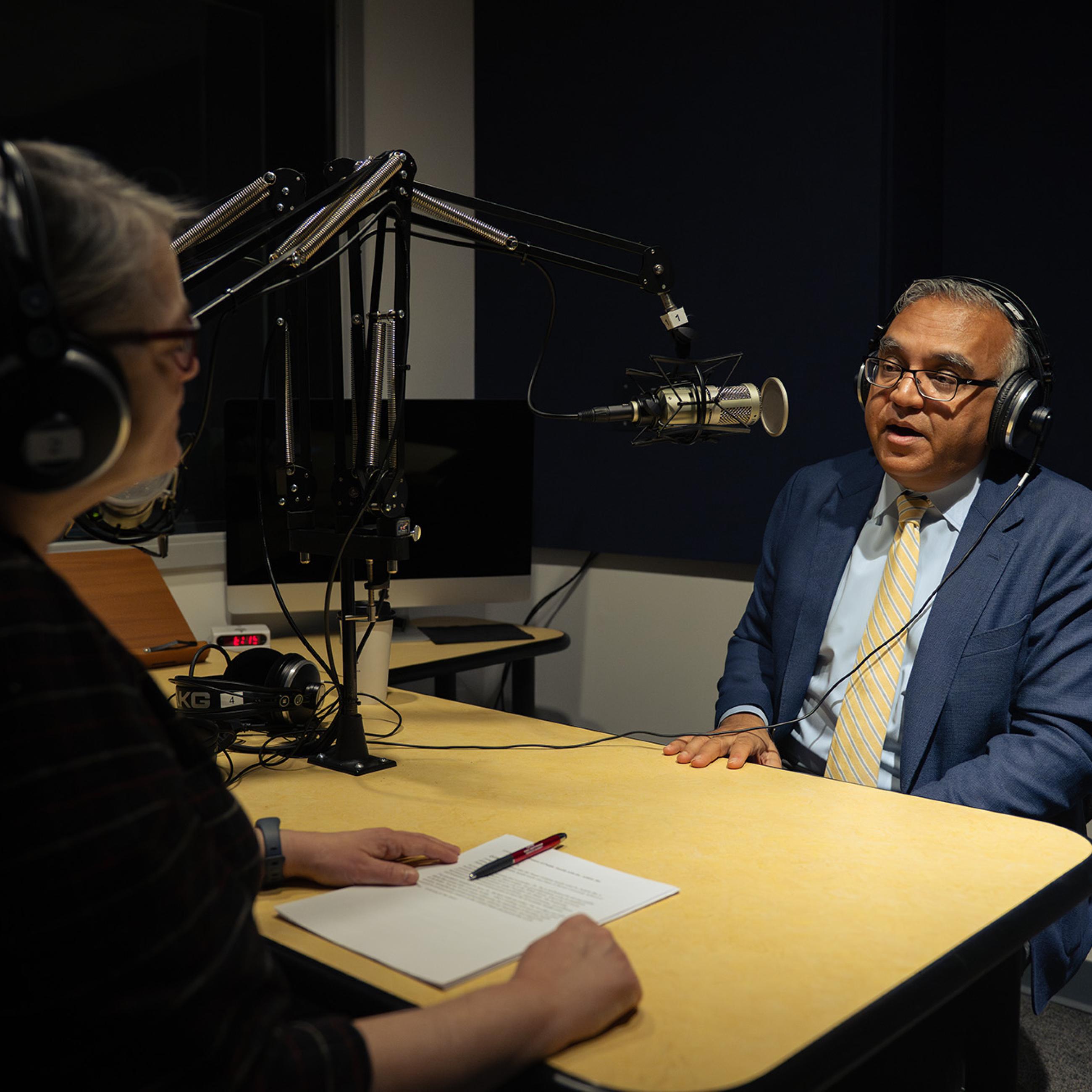 Dr. Ashish Jha during a podcast