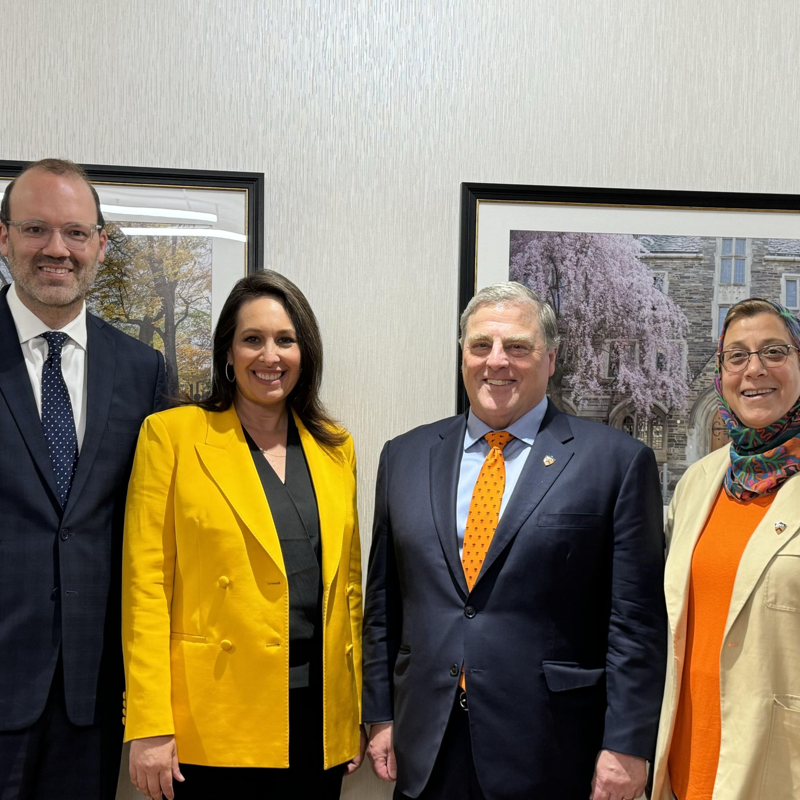 Global Challenges 2024 with General Mark Milley '80 event with Zach Vertin, Nancy Cordes, Mark Milley and Dean Amaney Jamal