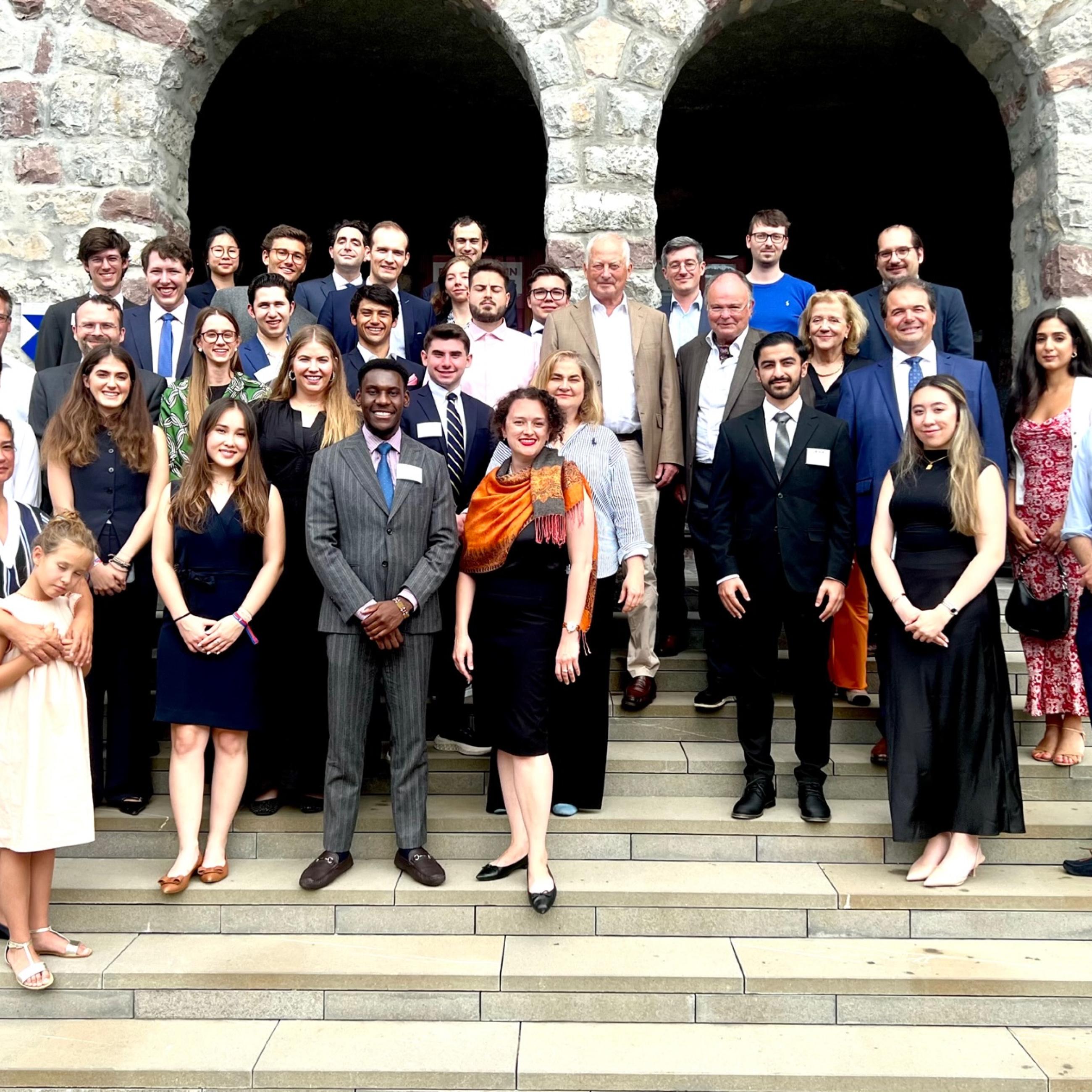 Princeton students and European participants with HSH Prince Hans Adam II of Liechtenstein.