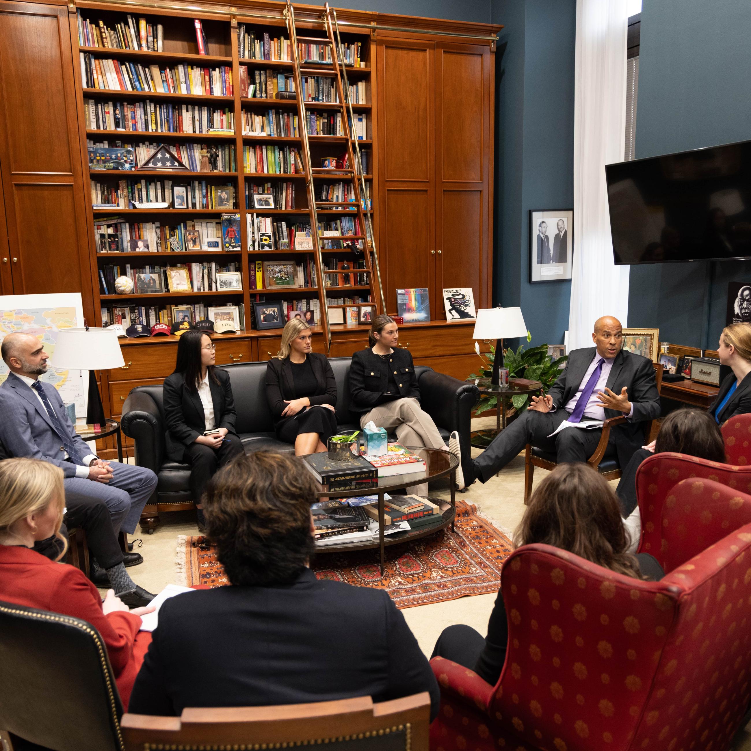 AI Task Force-students with Sen. Cory Booker