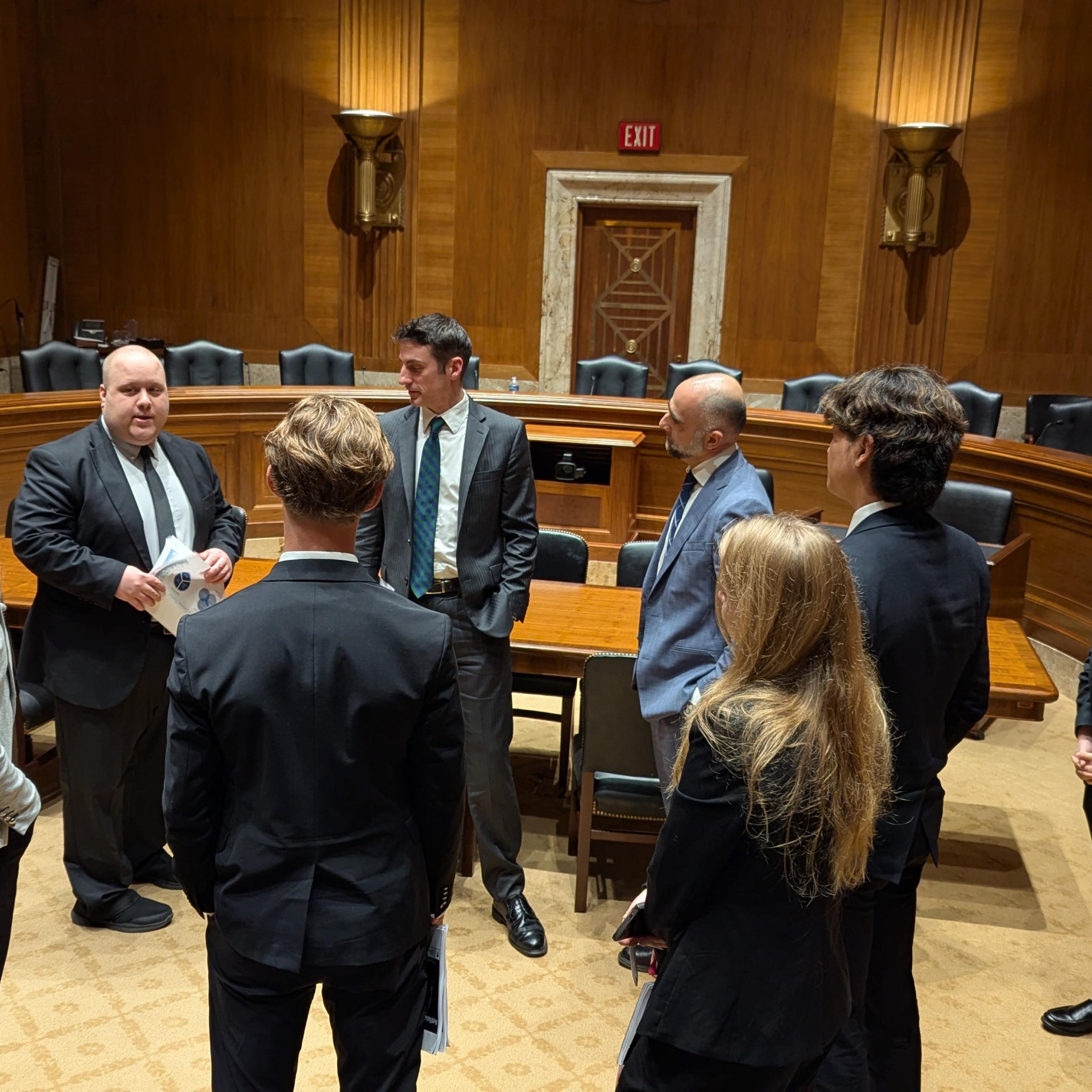 AI Task Force-students talking with policymakers