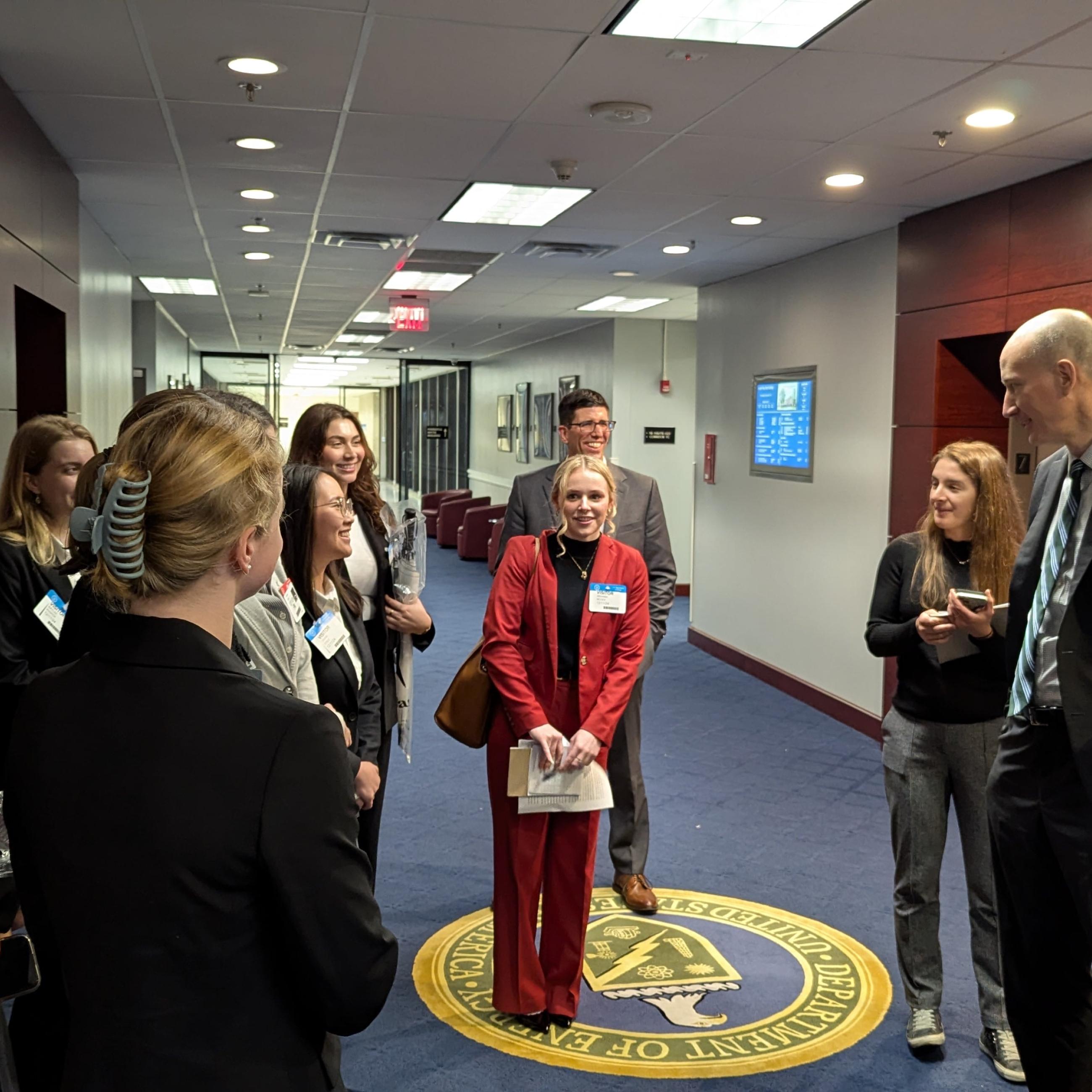 AI Task Force-students talking with policymakers