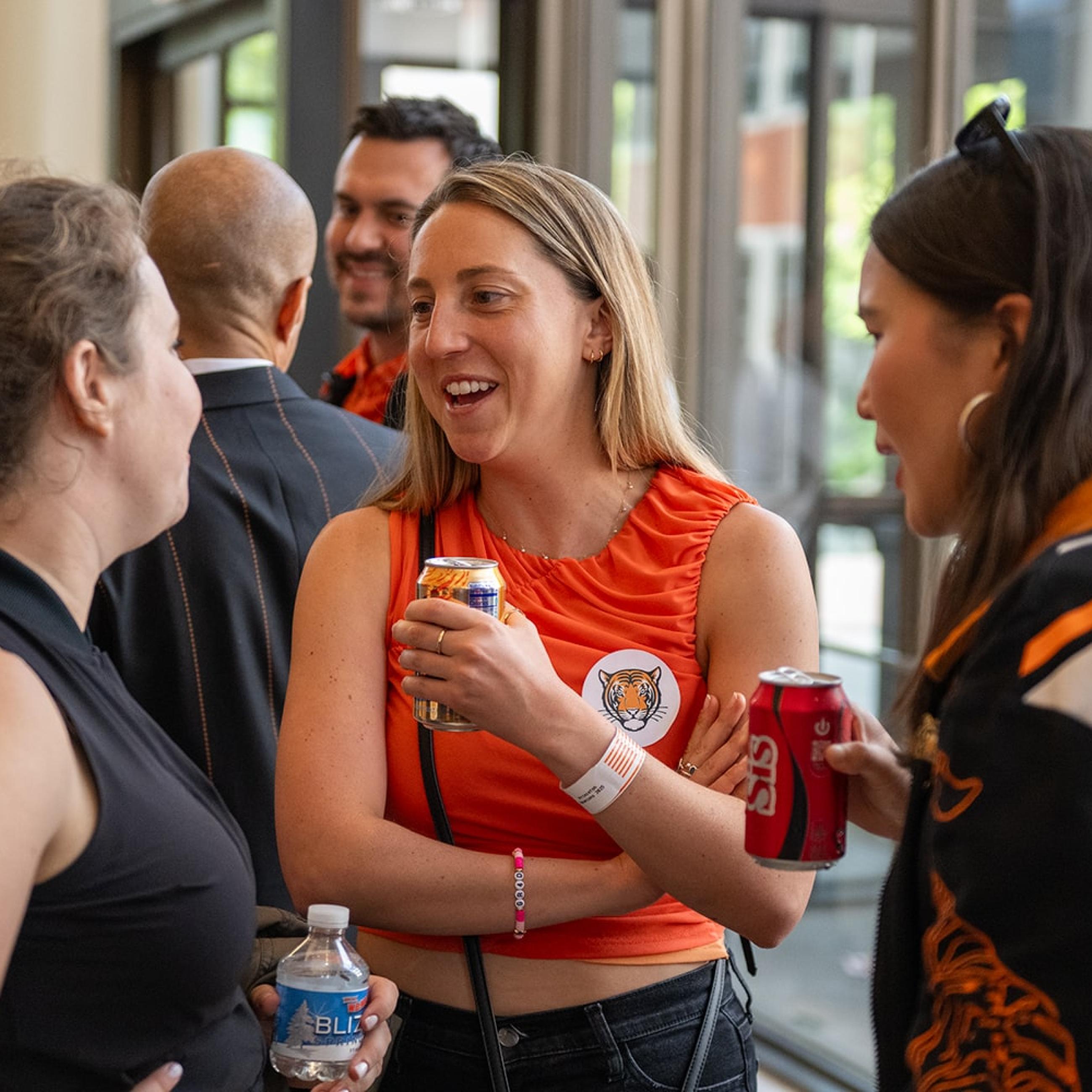 SPIA alum attending 2025 Reunions reception in Shultz dining cafe