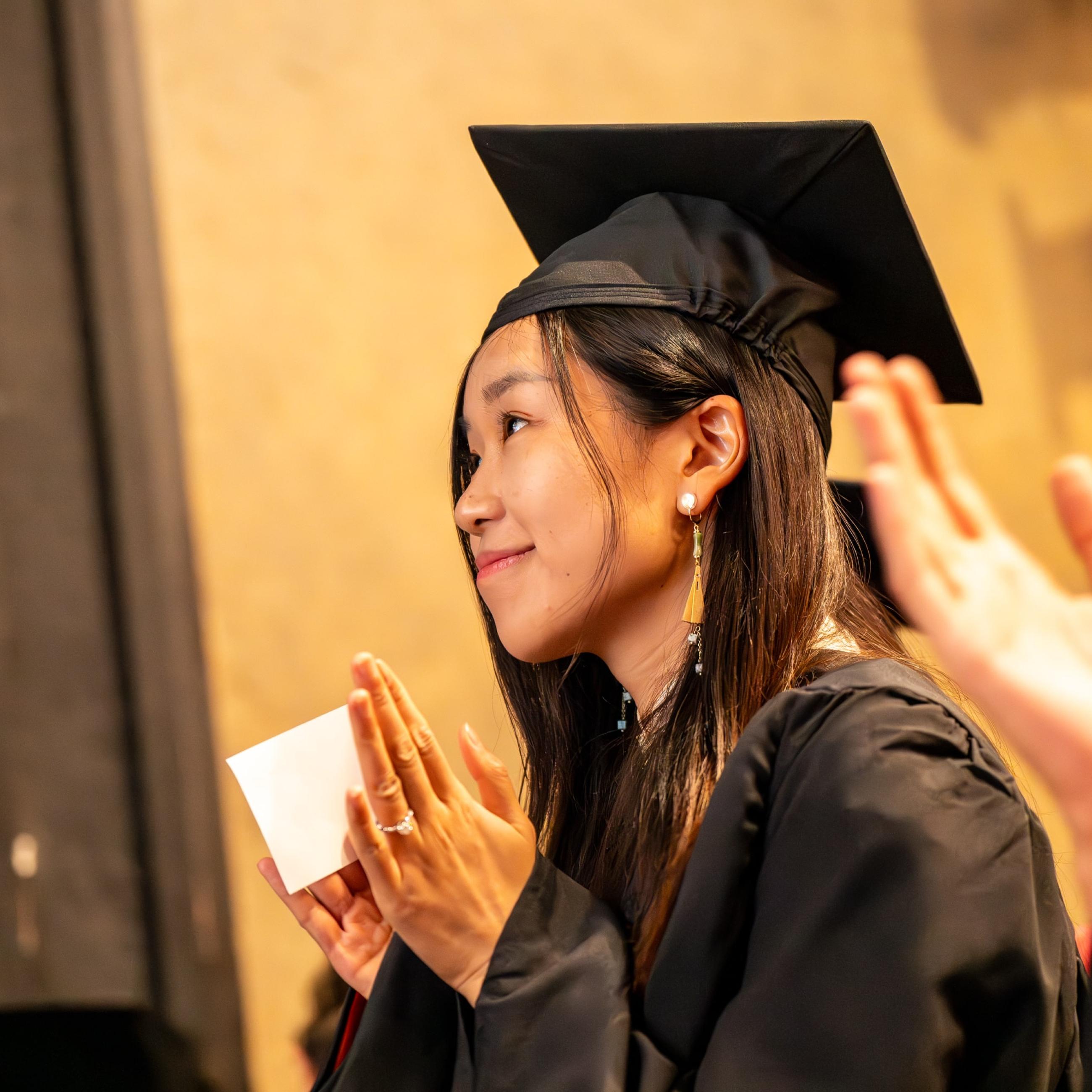 SPIA graduate at 2025 Hooding ceremony