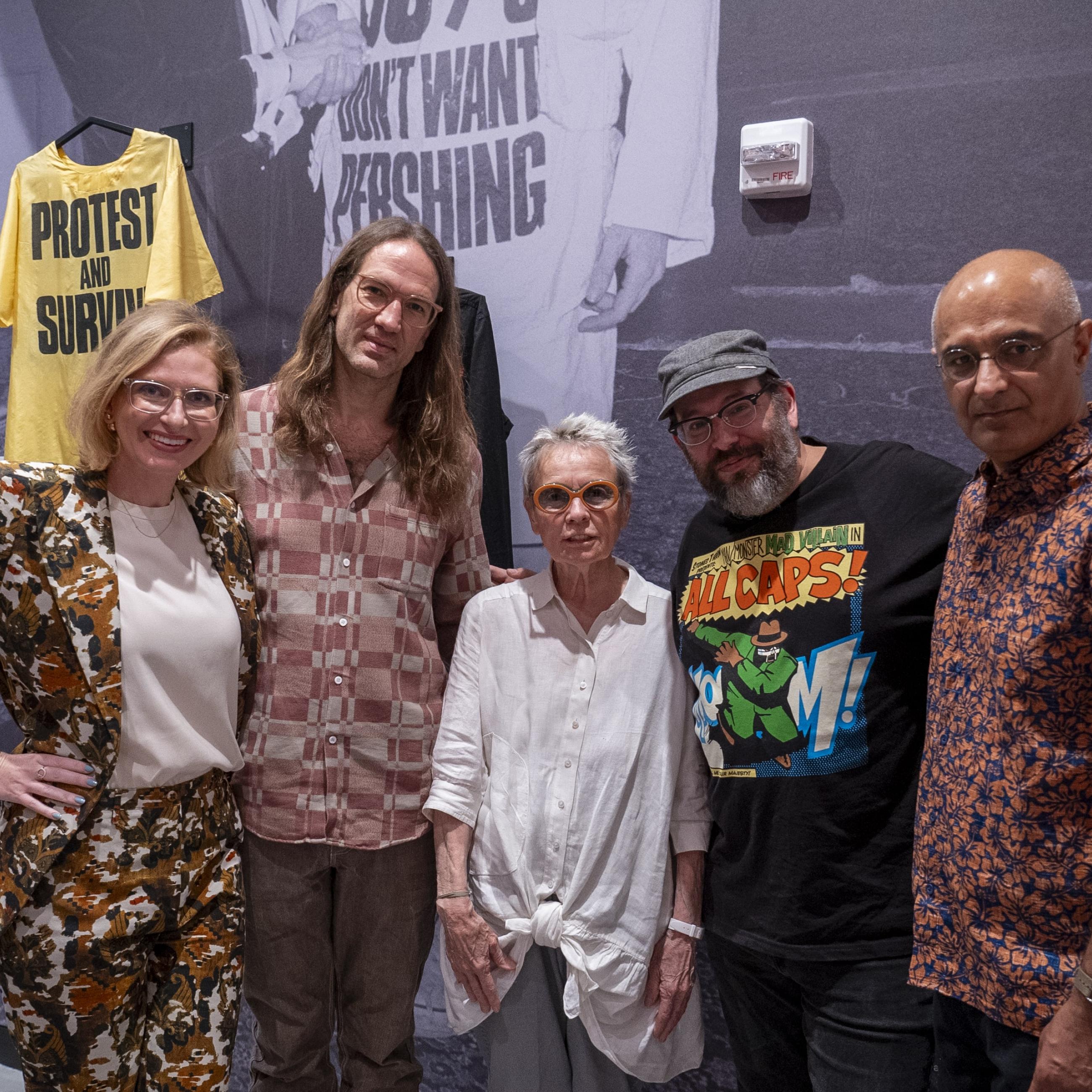 Participants at Sing for Science including Zia Mian and Laurie Anderson