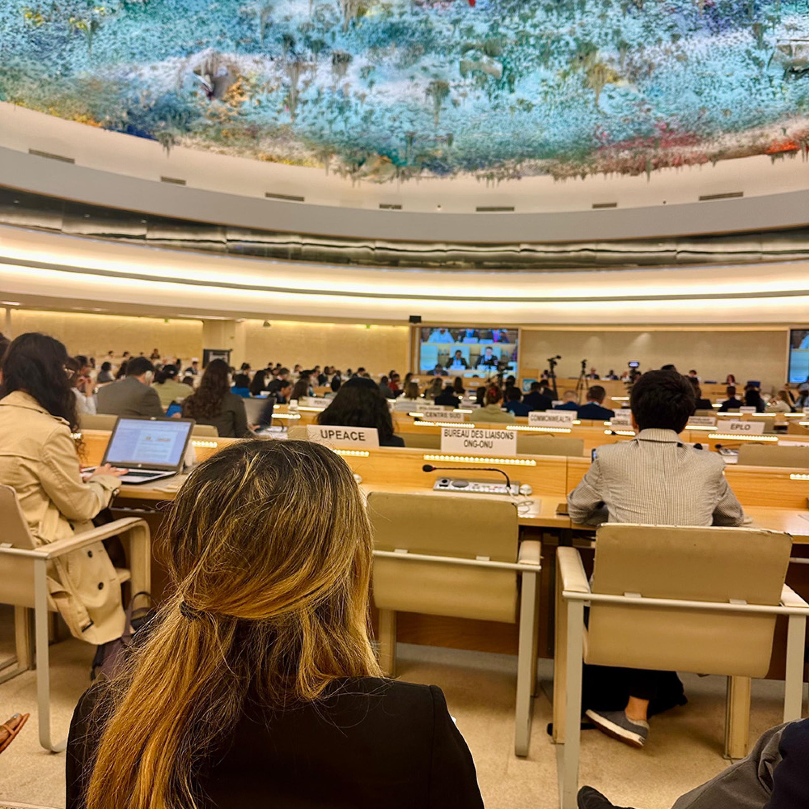 Students before presenting to Human Rights Council